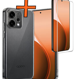 Nomfy Nomfy OPPO Reno14 Hoesje Siliconen Met Screenprotector - Transparant