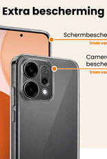 Nomfy Nomfy OPPO Reno14 Hoesje Siliconen Met 2x Screenprotector - Transparant