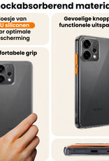Nomfy Nomfy OPPO Reno14 Hoesje Siliconen Met 2x Screenprotector - Transparant