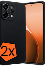 Nomfy Nomfy OPPO Reno14 Hoesje Siliconen - Zwart - 2 PACK
