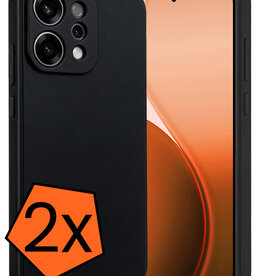 Nomfy Nomfy OPPO Reno14 Hoesje Siliconen - Zwart - 2 PACK