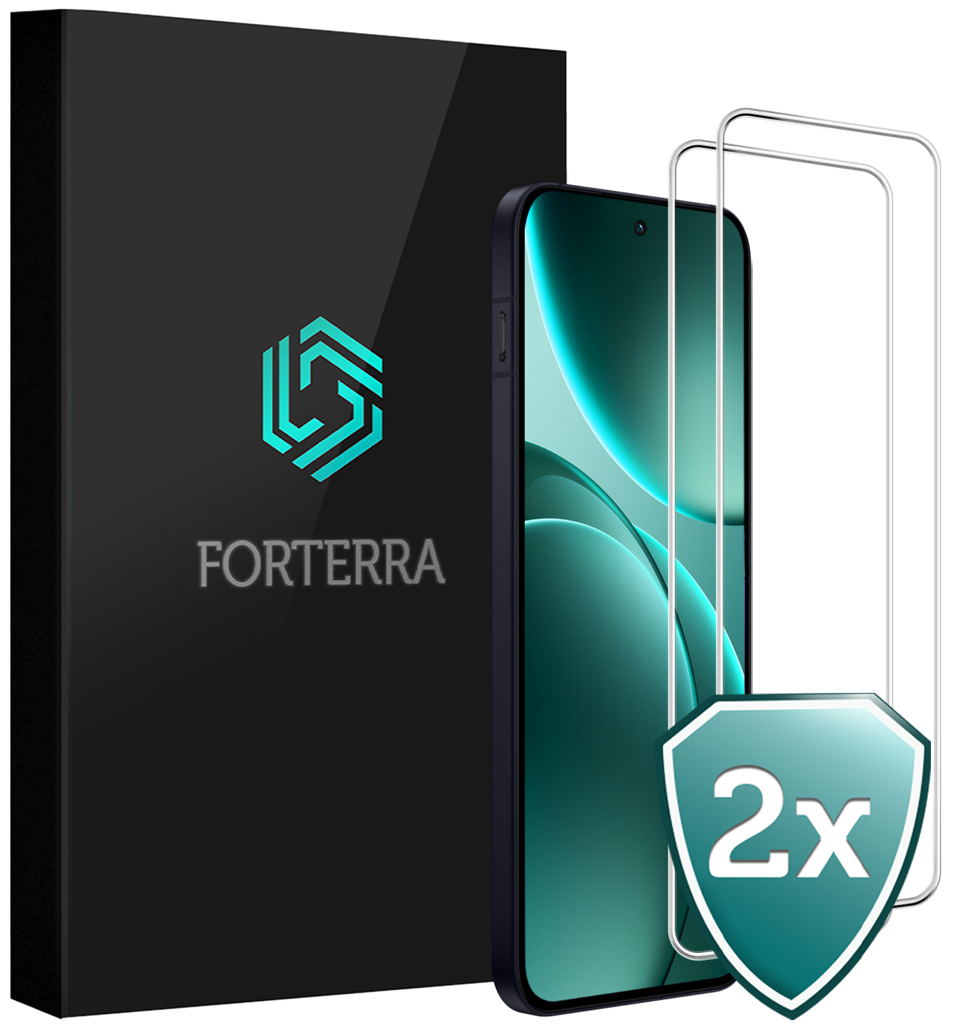 Forterra Forterra OPPO Find X9 Screenprotector Glas - 2 PACK