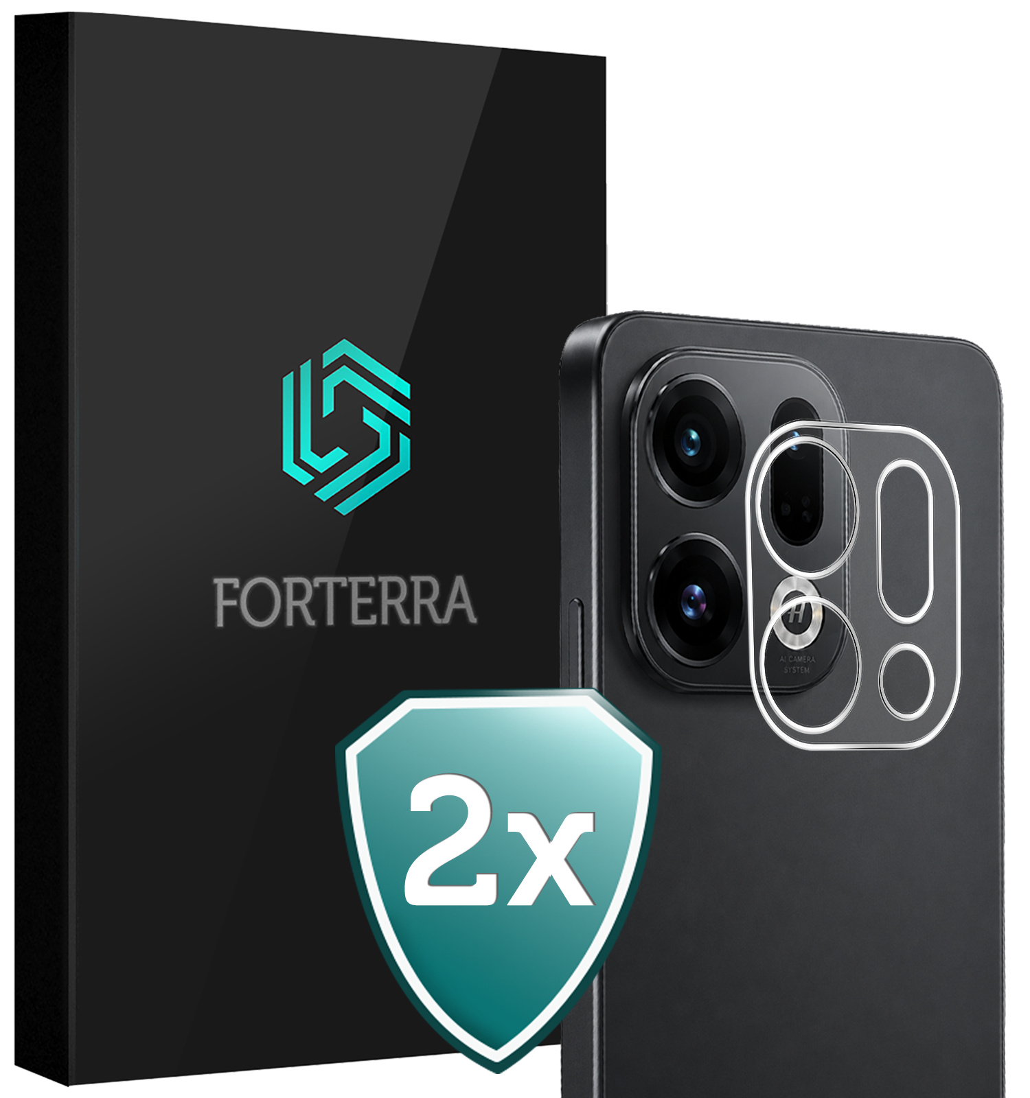 Forterra Forterra OPPO Find X9 Camera Screenprotector - 2 PACK