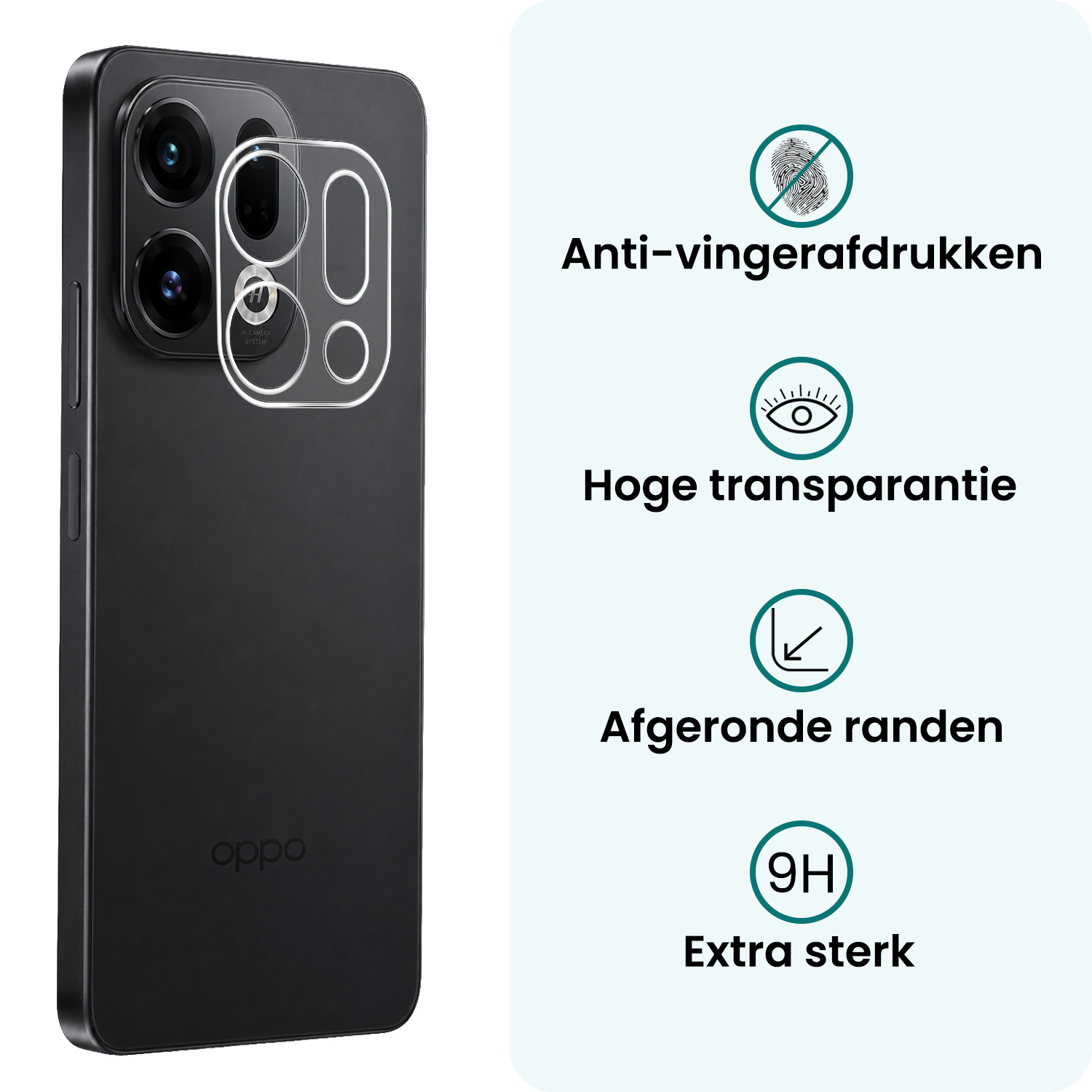Forterra Forterra OPPO Find X9 Camera Screenprotector - 2 PACK