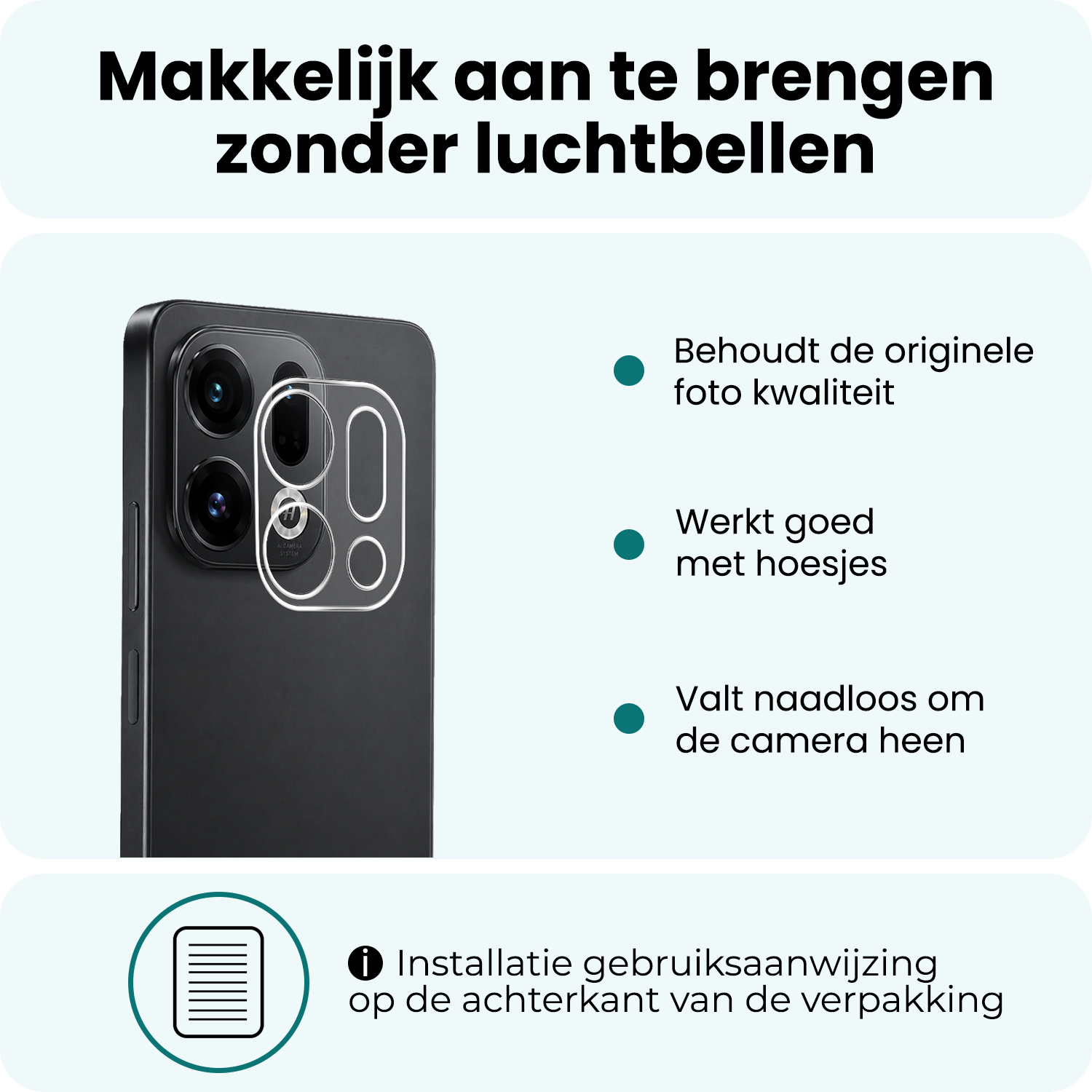 Forterra Forterra OPPO Find X9 Camera Screenprotector - 2 PACK