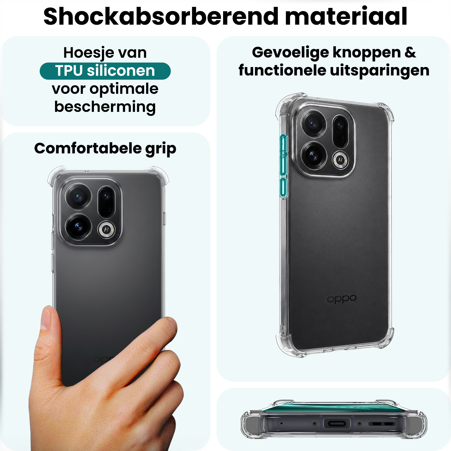 Forterra Forterra OPPO Find X9 Hoesje Shockproof - Transparant