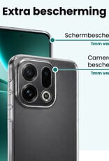 Forterra Forterra OPPO Find X9 Hoesje Siliconen - Transparant - 2 PACK
