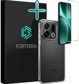 Forterra Forterra OPPO Find X9 Hoesje Siliconen Met Screenprotector - Transparant