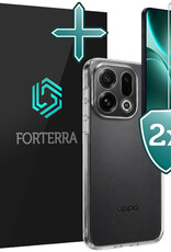 Forterra Forterra OPPO Find X9 Hoesje Siliconen Met 2x Screenprotector - Transparant