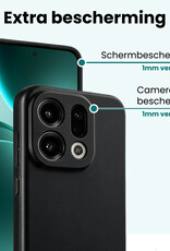 Forterra Forterra OPPO Find X9 Hoesje Siliconen - Zwart - 2 PACK