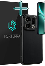 Forterra Forterra OPPO Find X9 Hoesje Siliconen Met Screenprotector - Zwart
