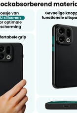 Forterra Forterra OPPO Find X9 Hoesje Siliconen Met 2x Screenprotector - Zwart