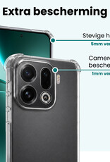 Forterra Forterra OPPO Find X9 Pro Hoesje Shockproof - Transparant
