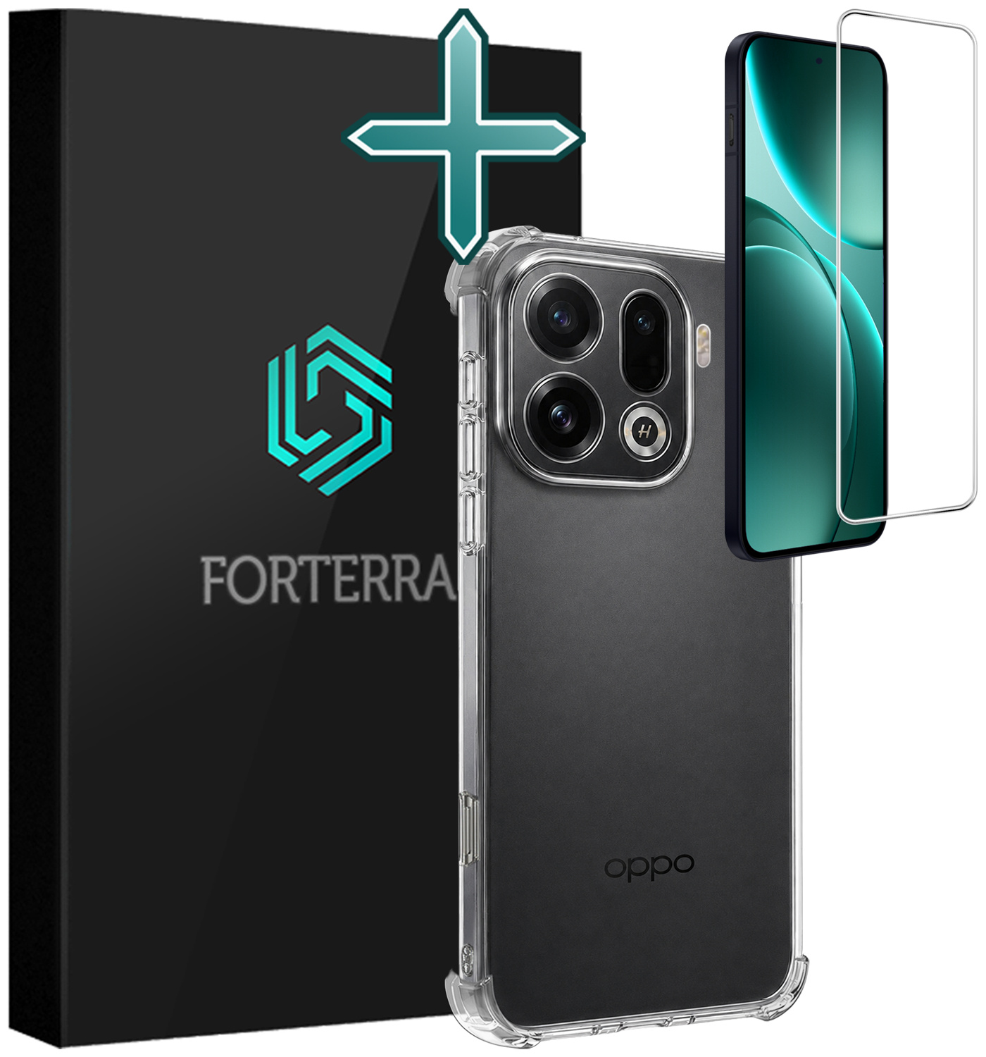 Forterra Forterra OPPO Find X9 Pro Hoesje Shockproof Met Screenprotector