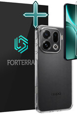 Forterra Forterra OPPO Find X9 Pro Hoesje Siliconen Met Screenprotector - Transparant