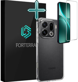Forterra Forterra OPPO Find X9 Pro Hoesje Siliconen Met Screenprotector - Transparant