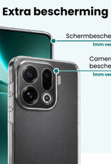 Forterra Forterra OPPO Find X9 Pro Hoesje Siliconen Met Screenprotector - Transparant