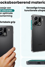 Forterra Forterra OPPO Find X9 Pro Hoesje Siliconen Met 2x Screenprotector - Transparant