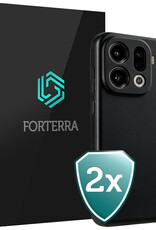 Forterra Forterra OPPO Find X9 Pro Hoesje Siliconen - Zwart - 2 PACK