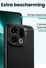 Forterra Forterra OPPO Find X9 Pro Hoesje Siliconen - Zwart - 2 PACK