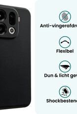 Forterra Forterra OPPO Find X9 Pro Hoesje Siliconen Met Screenprotector - Zwart