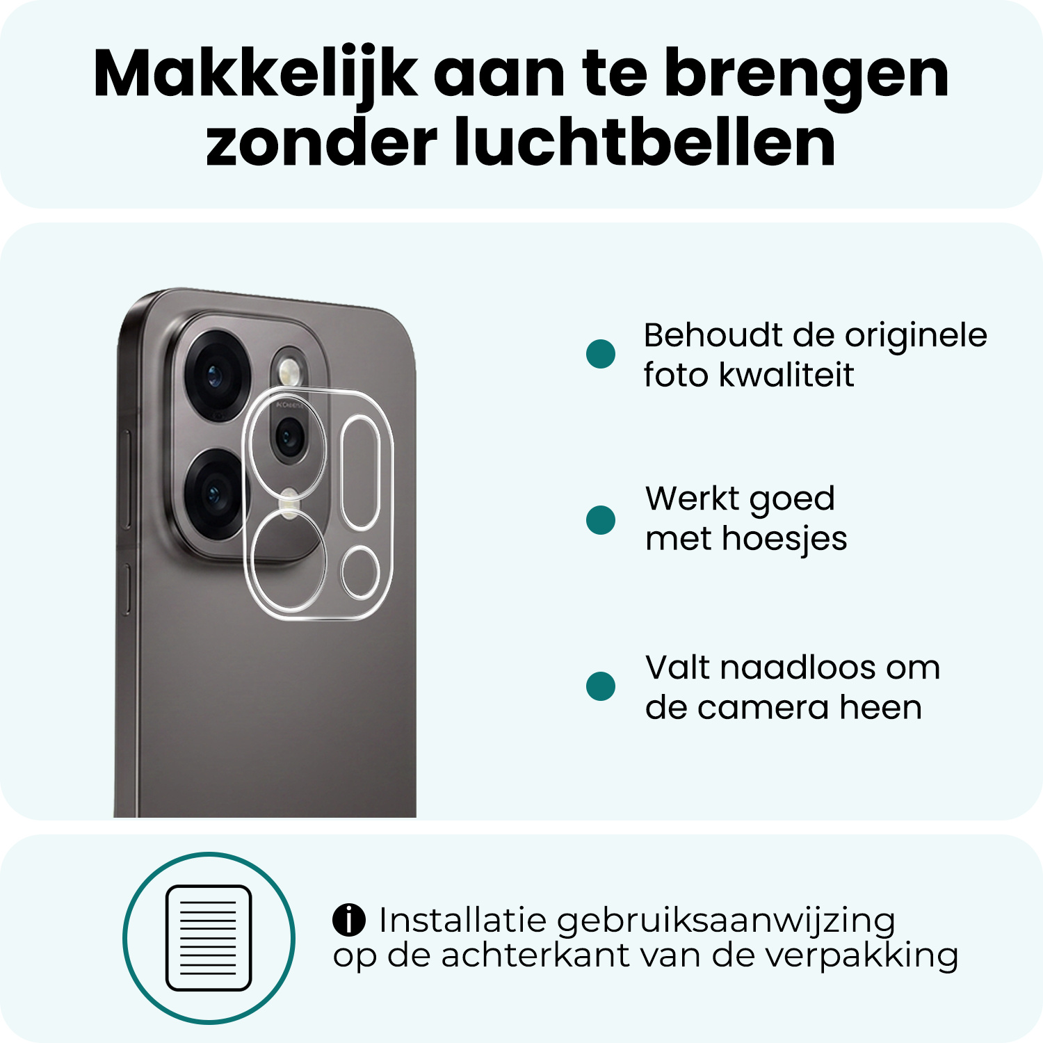 Forterra Forterra OPPO Reno14 Camera Screenprotector - 3 PACK