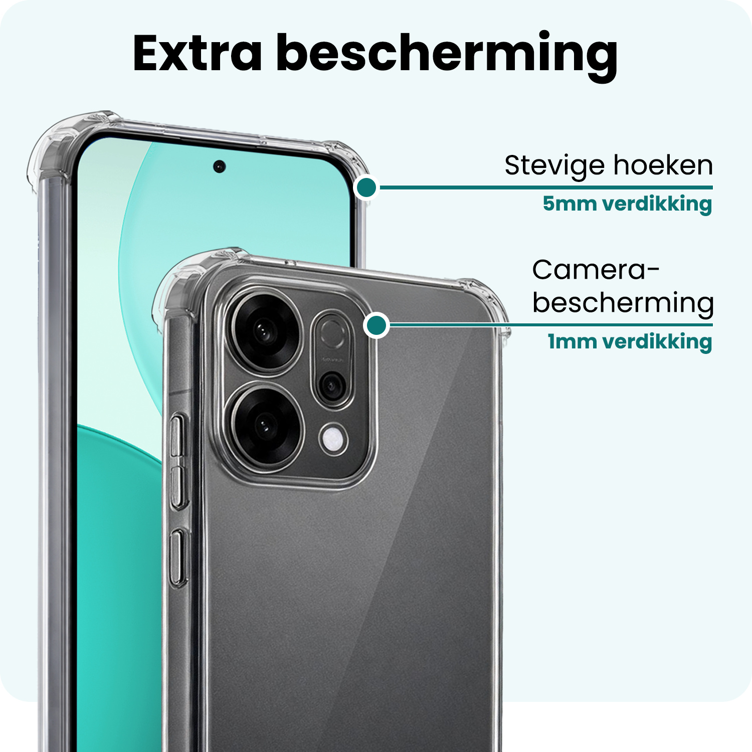 Forterra Forterra OPPO Reno14 Hoesje Shockproof - Transparant