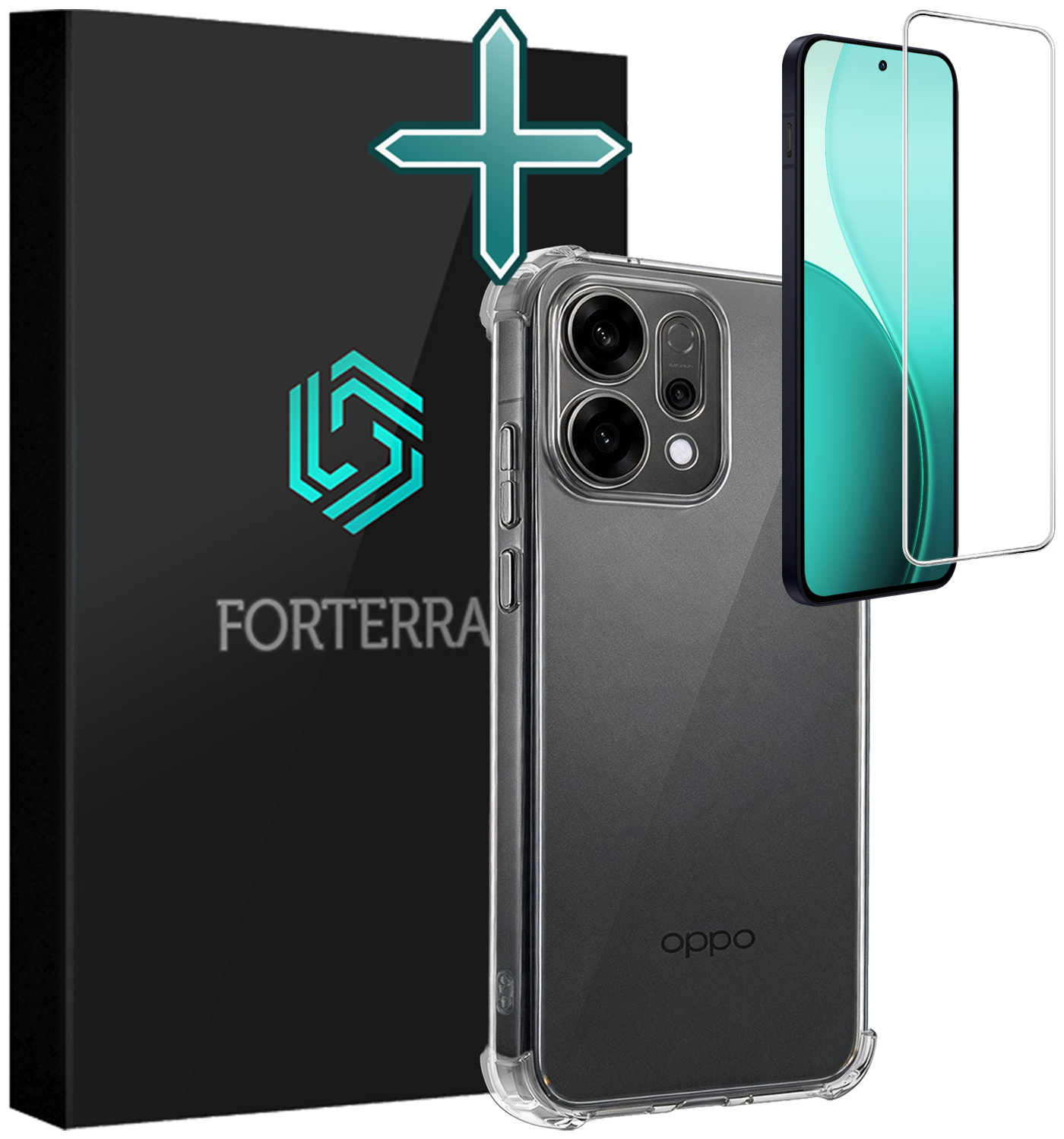 Forterra Forterra OPPO Reno14 Hoesje Shockproof Met Screenprotector