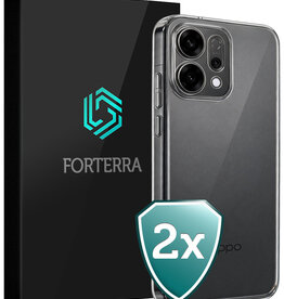 Forterra Forterra OPPO Reno14 Hoesje Siliconen - Transparant - 2 PACK