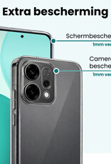 Forterra Forterra OPPO Reno14 Hoesje Siliconen Met Screenprotector - Transparant