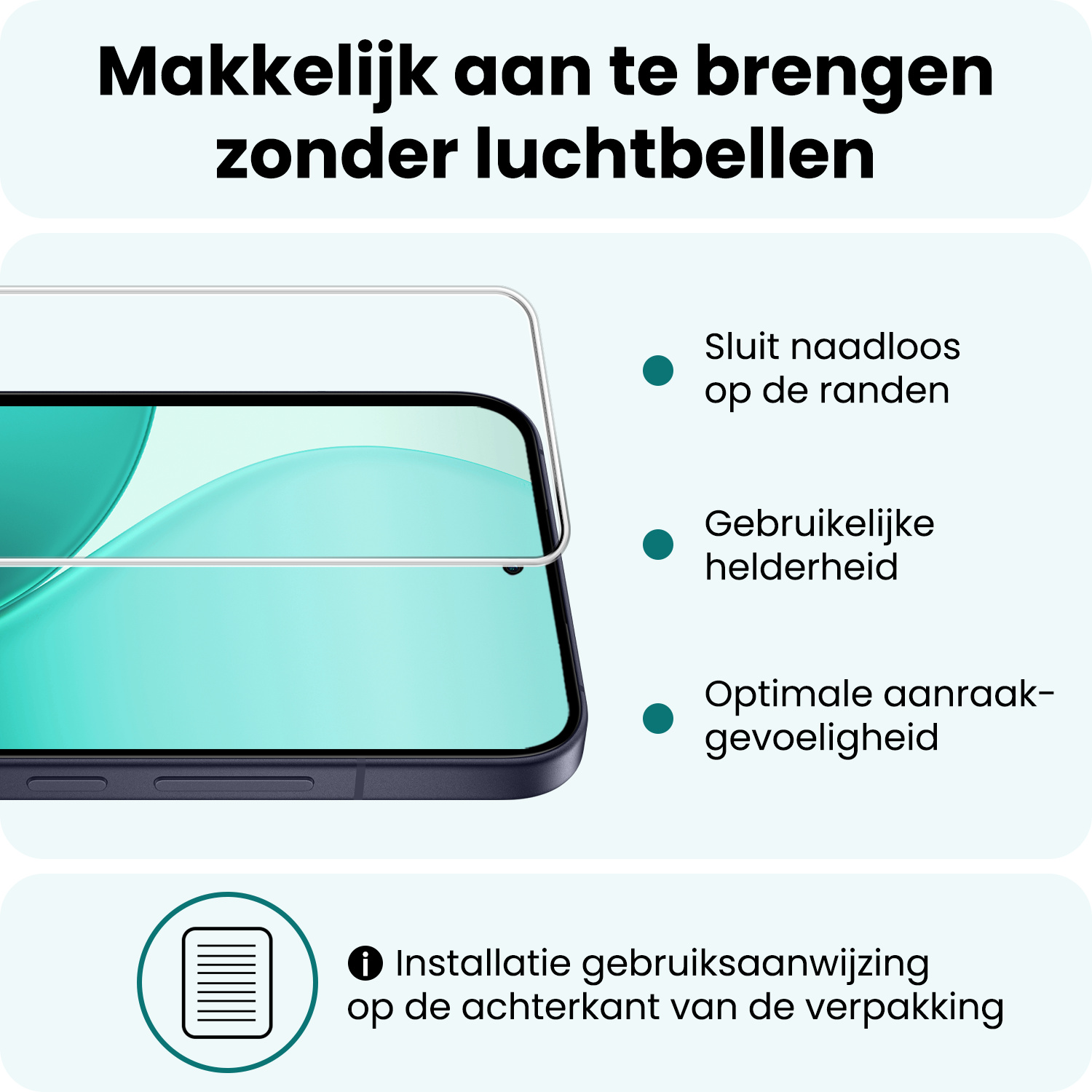 Forterra Forterra OPPO Reno14 Hoesje Siliconen Met Screenprotector - Transparant