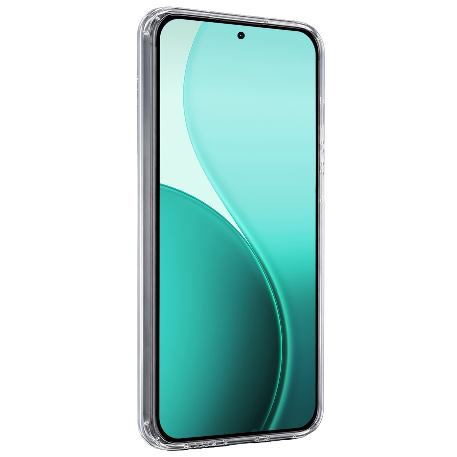 Forterra Forterra OPPO Reno14 Hoesje Siliconen Met Screenprotector - Transparant