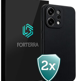 Forterra Forterra OPPO Reno14 Hoesje Siliconen - Zwart - 2 PACK