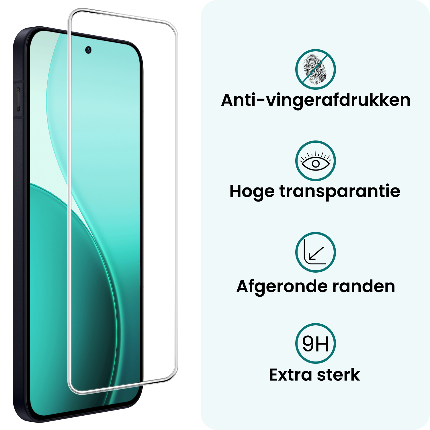 Forterra Forterra OPPO Reno14 Hoesje Siliconen Met 2x Screenprotector - Zwart