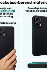 Forterra Forterra OPPO Reno14 Hoesje Siliconen Met 2x Screenprotector - Zwart