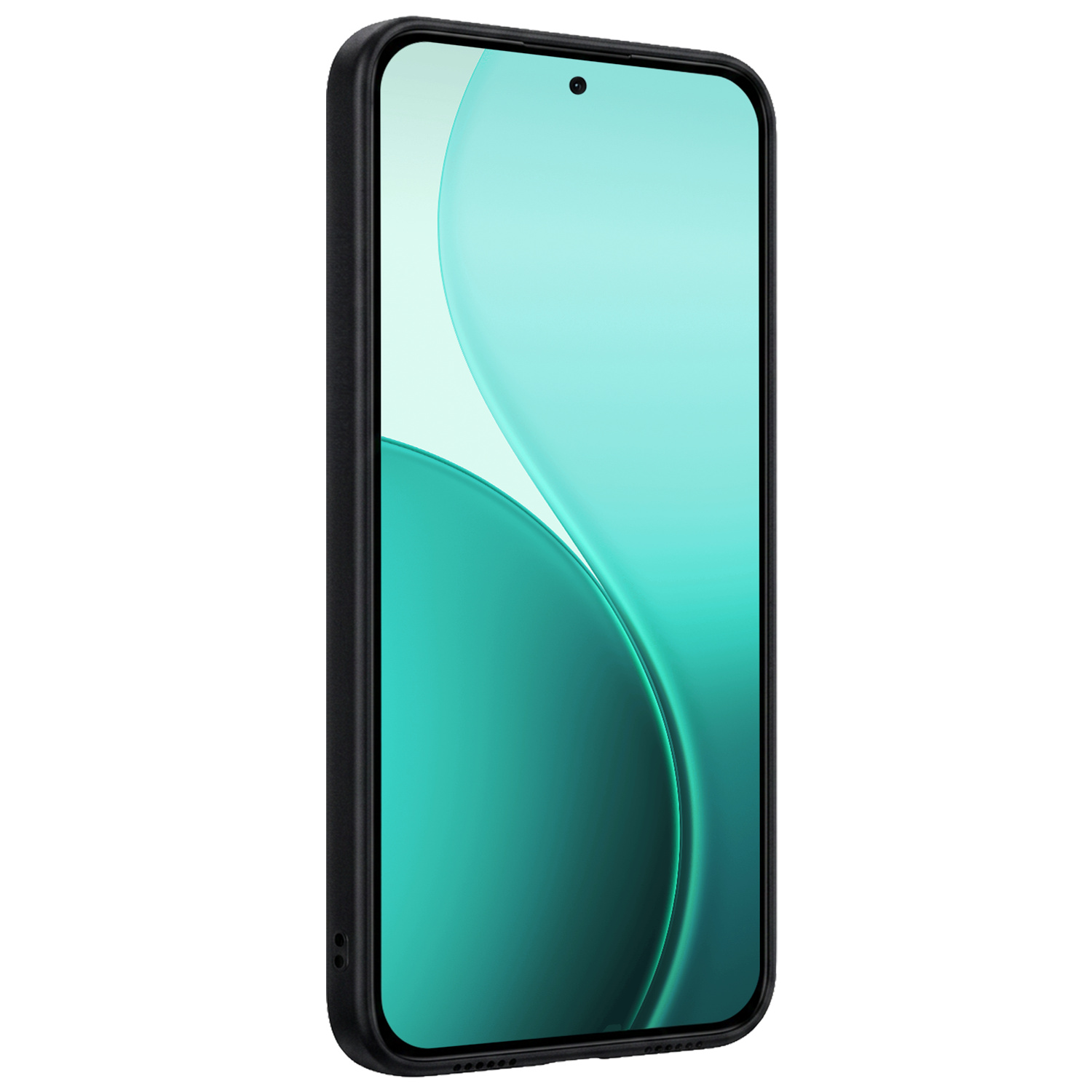Forterra Forterra OPPO Reno14 Hoesje Siliconen Met 2x Screenprotector - Zwart