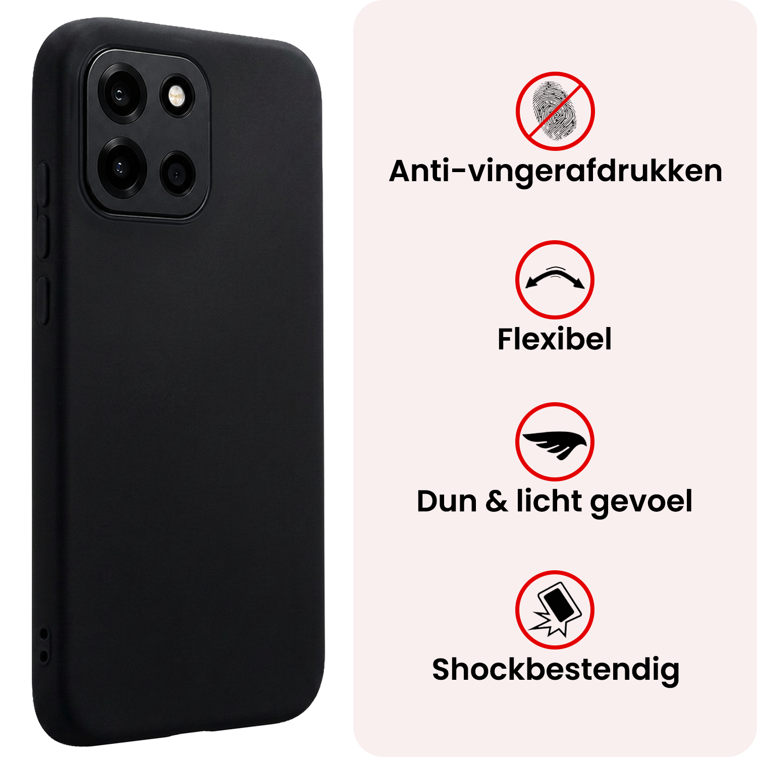 NoXx NoXx OnePlus Nord 6 Hoesje Siliconen - Zwart