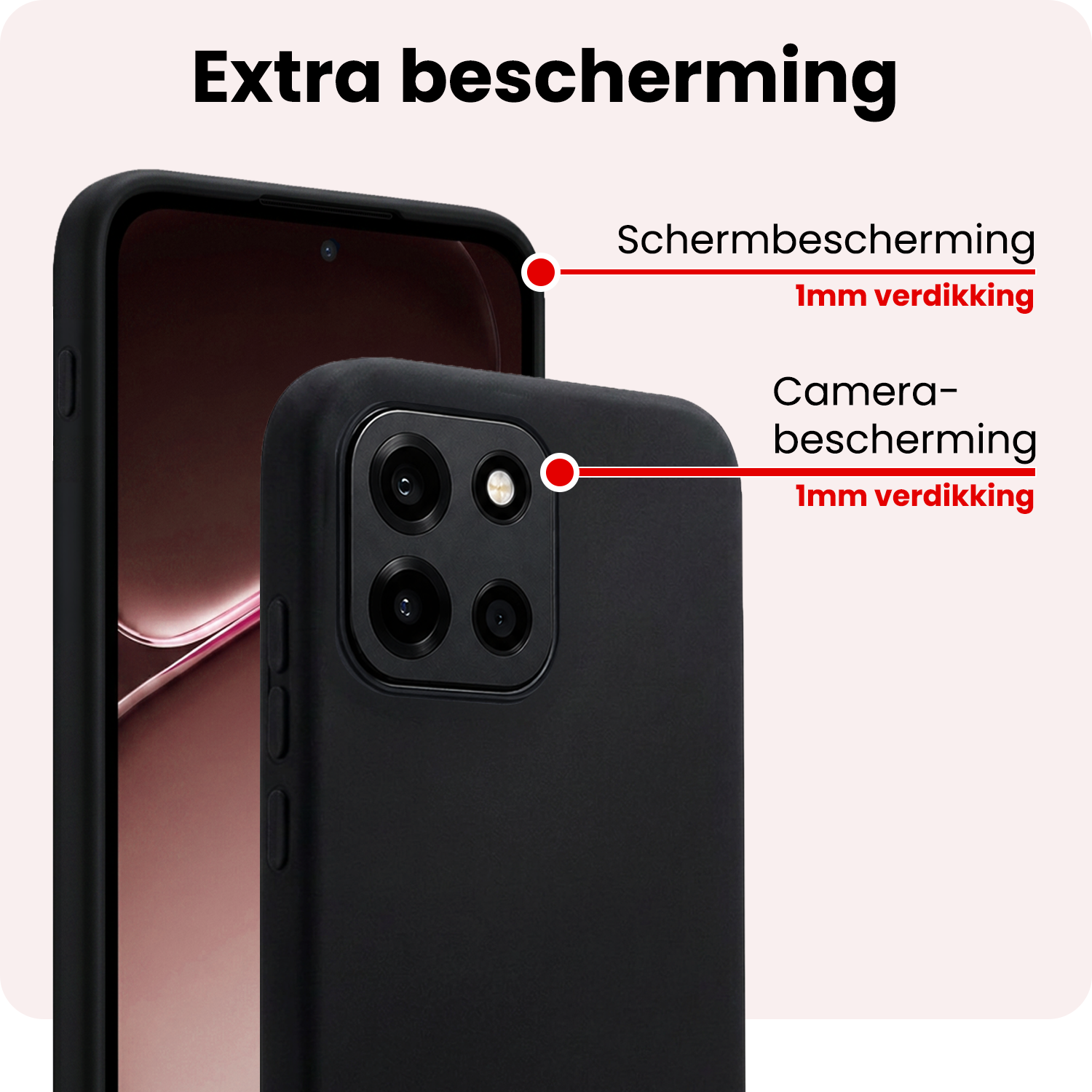 NoXx NoXx OnePlus Nord 6 Hoesje Siliconen - Zwart - 2 PACK