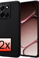 NoXx NoXx OnePlus Nord 6 Hoesje Siliconen - Zwart - 2 PACK
