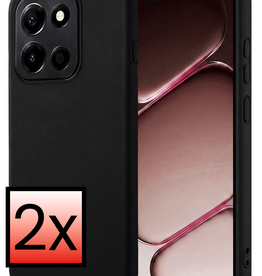 NoXx NoXx OnePlus Nord 6 Hoesje Siliconen - Zwart - 2 PACK