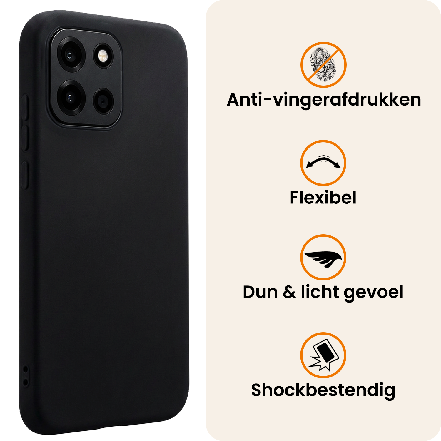 Nomfy Nomfy OnePlus Nord 6 Hoesje Siliconen - Zwart