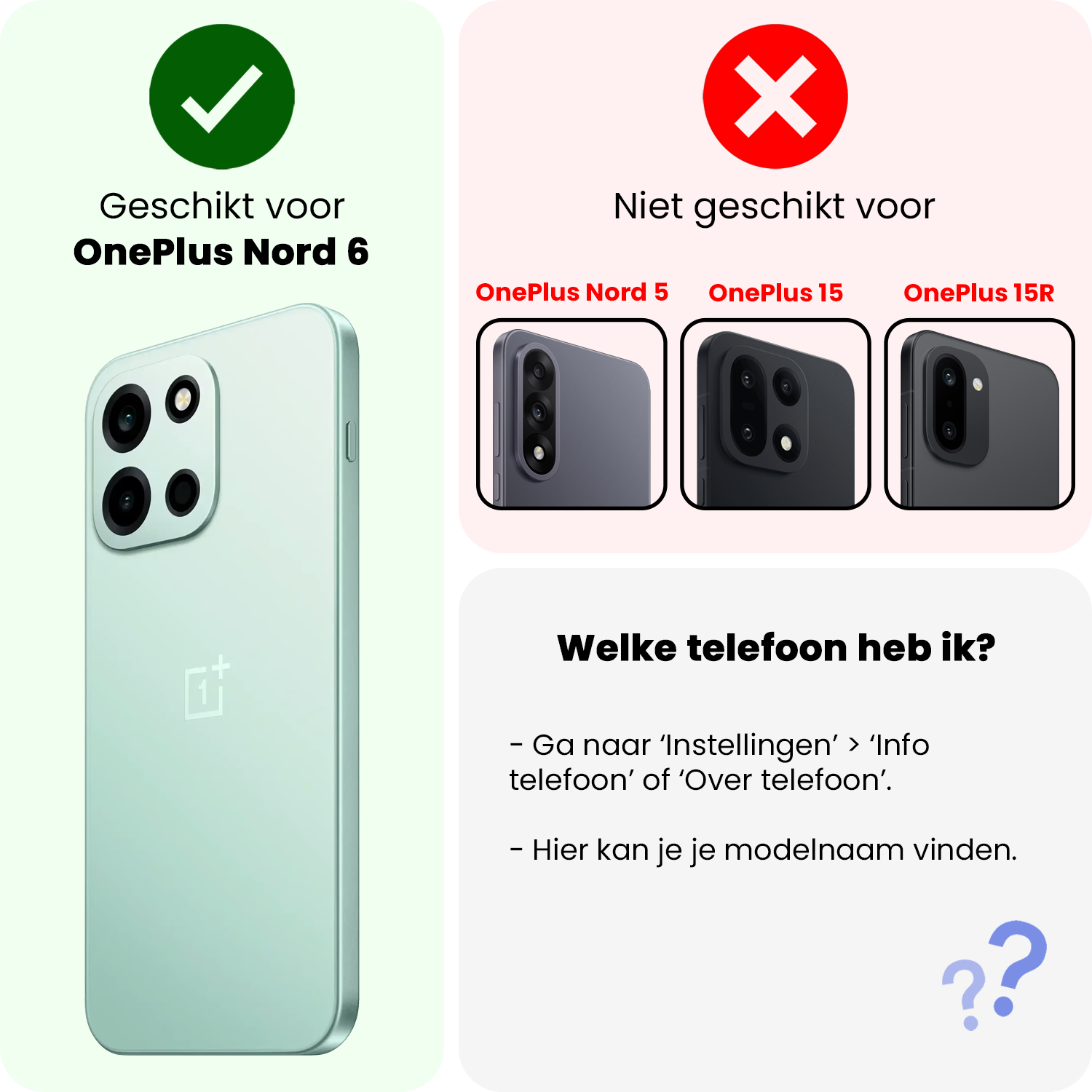 Nomfy Nomfy OnePlus Nord 6 Hoesje Siliconen - Zwart - 2 PACK