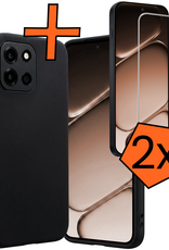 Nomfy Nomfy OnePlus Nord 6 Hoesje Siliconen Met 2x Screenprotector - Zwart