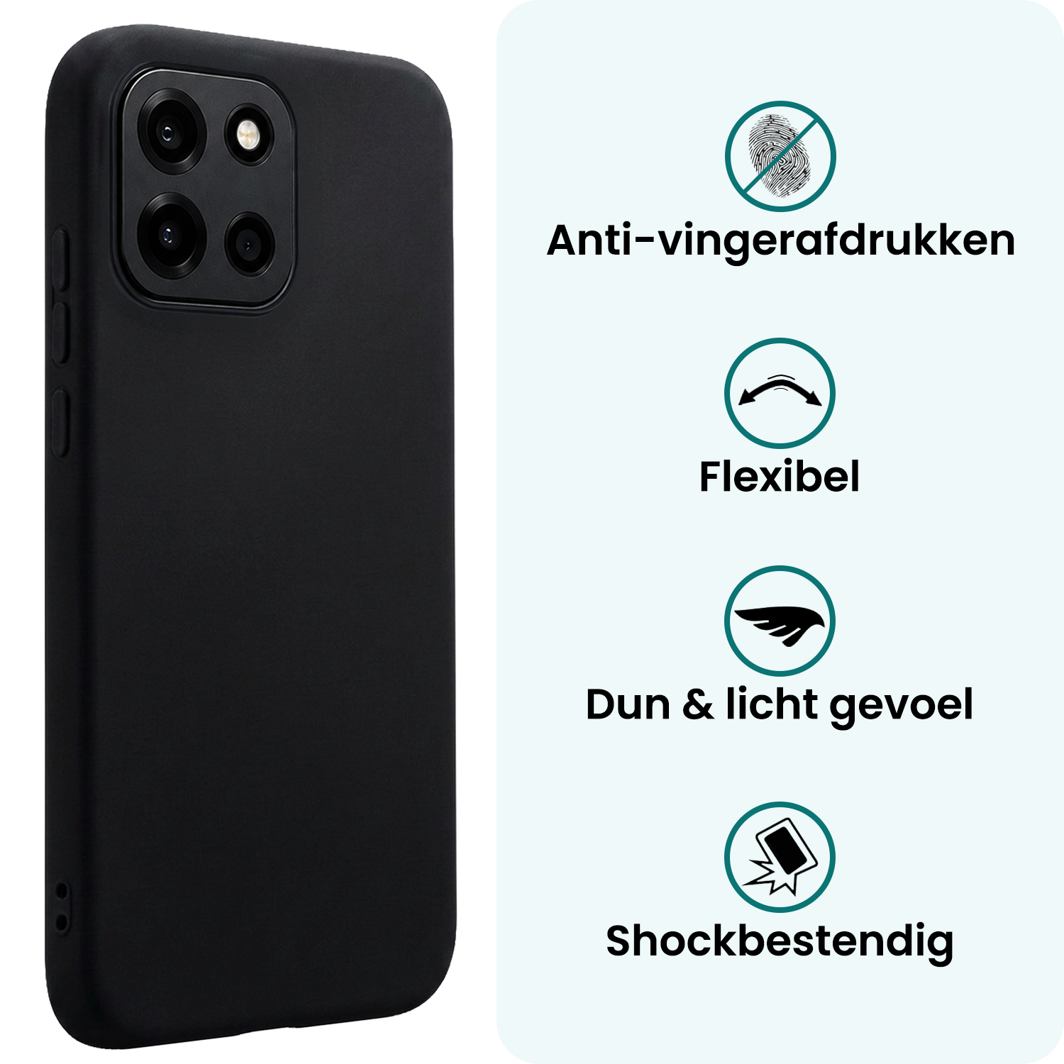 Forterra Forterra OnePlus Nord 6 Hoesje Siliconen - Zwart - 2 PACK