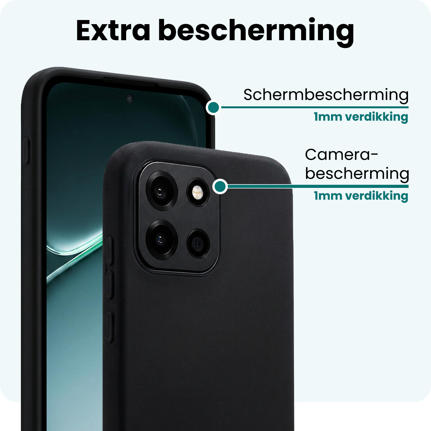 Forterra Forterra OnePlus Nord 6 Hoesje Siliconen - Zwart - 2 PACK