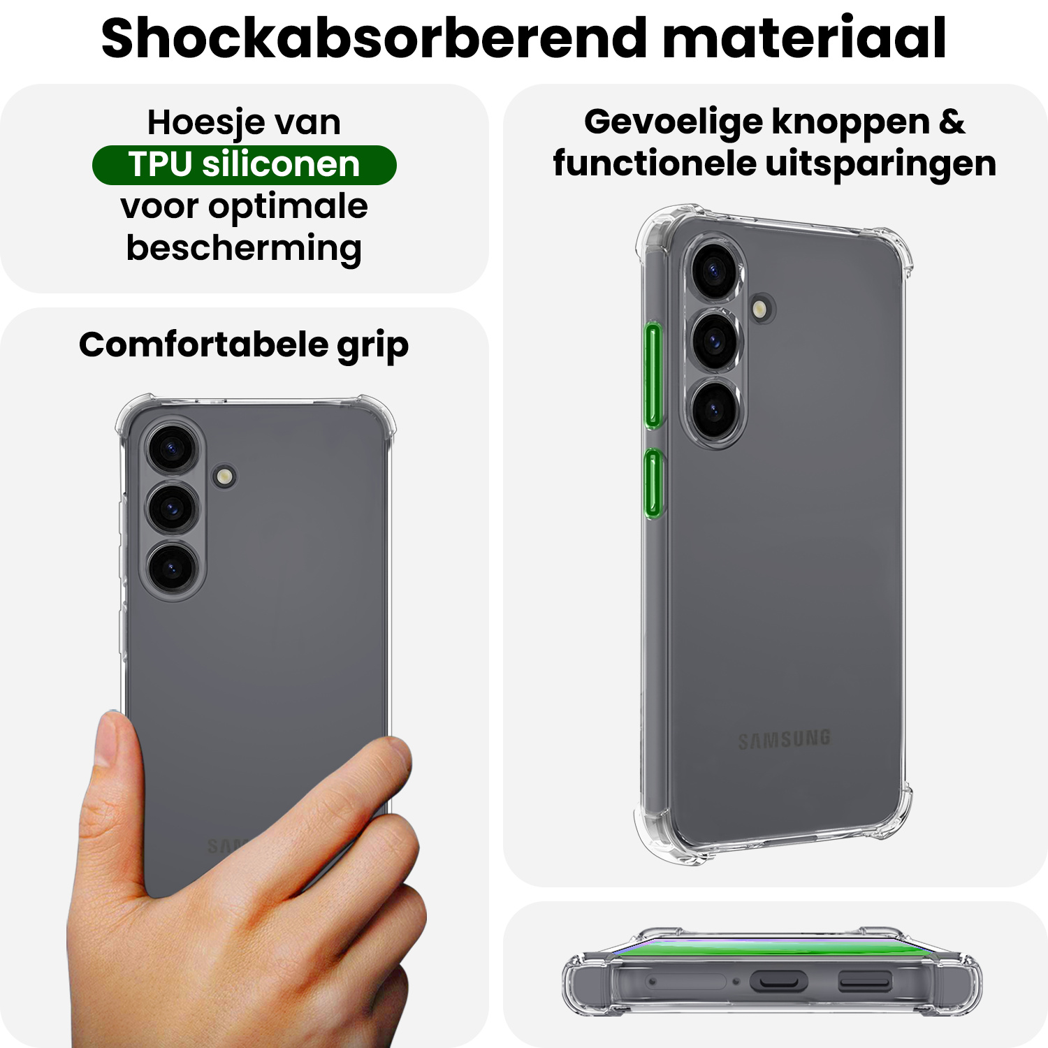 BASEY. BASEY. Samsung Galaxy S26 FE Hoesje Shockproof - Transparant