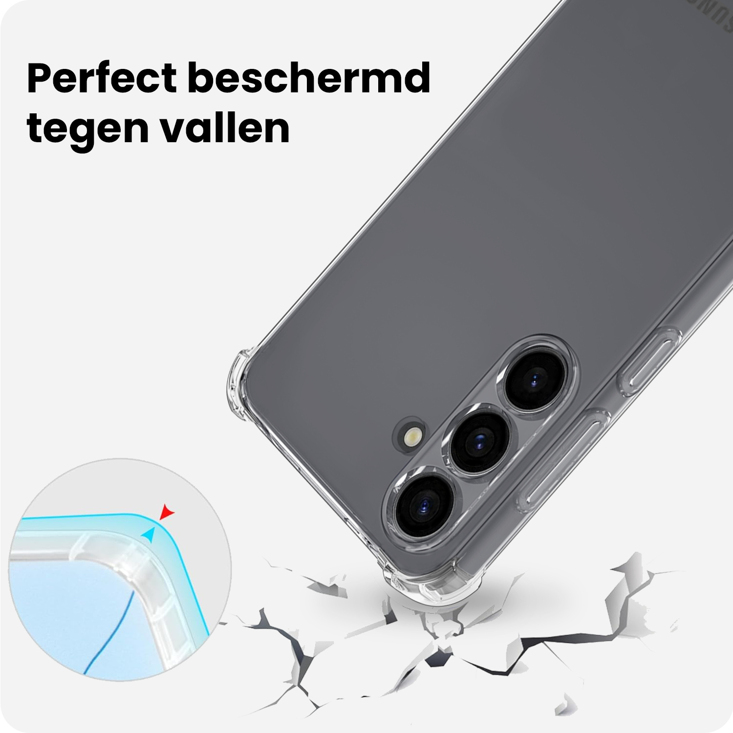 BASEY. BASEY. Samsung Galaxy S26 FE Hoesje Shockproof - Transparant