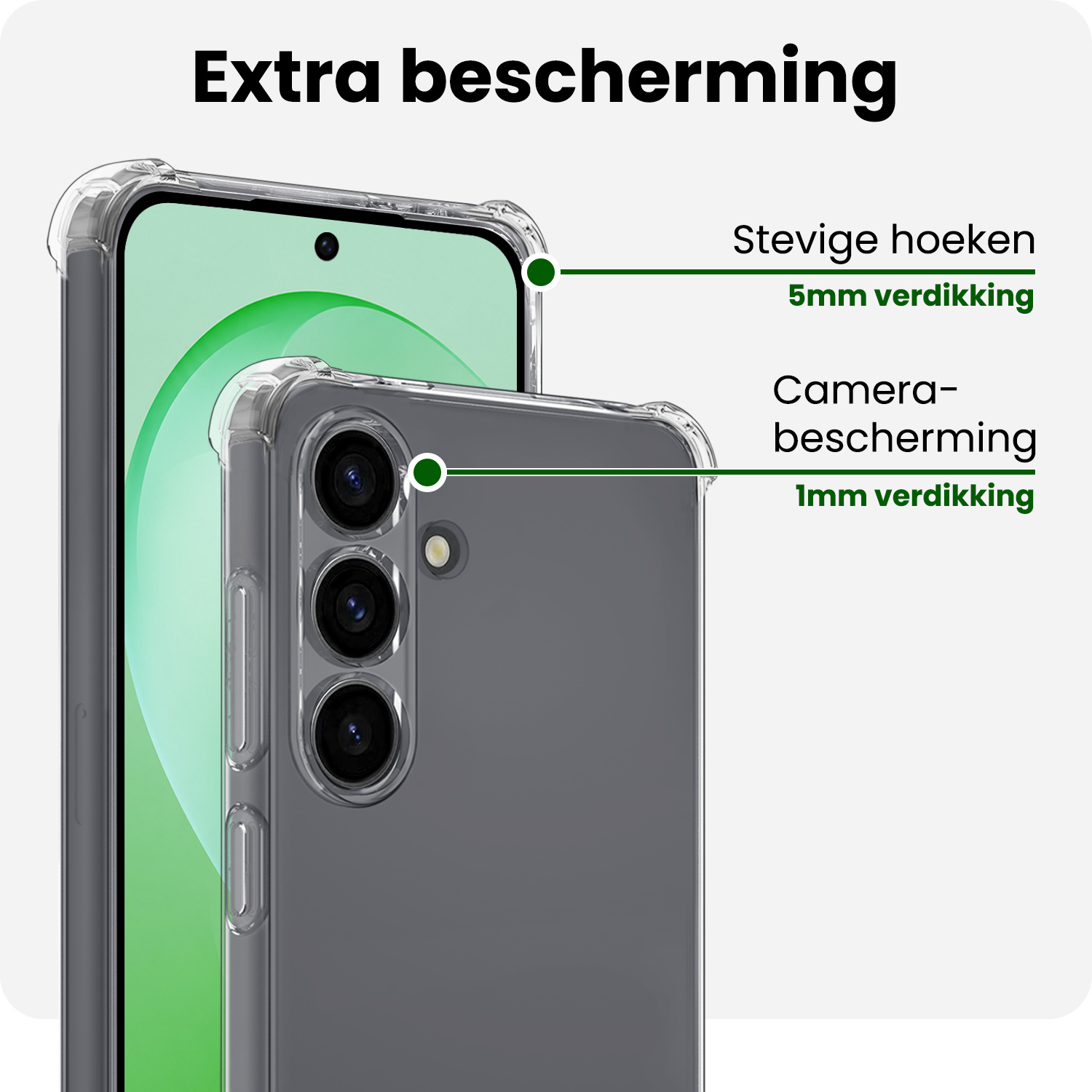 BASEY. BASEY. Samsung Galaxy S26 FE Hoesje Shockproof - Transparant - 2 PACK