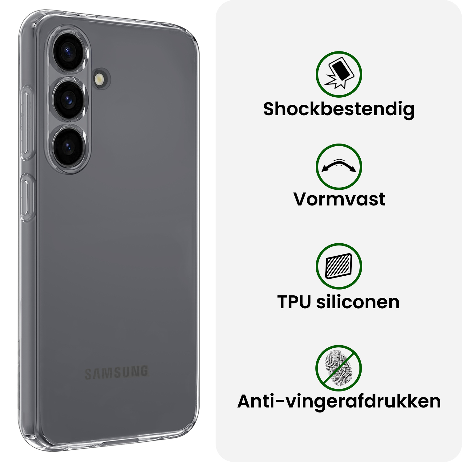 BASEY. BASEY. Samsung Galaxy S26 FE Hoesje Siliconen - Transparant - 2 PACK