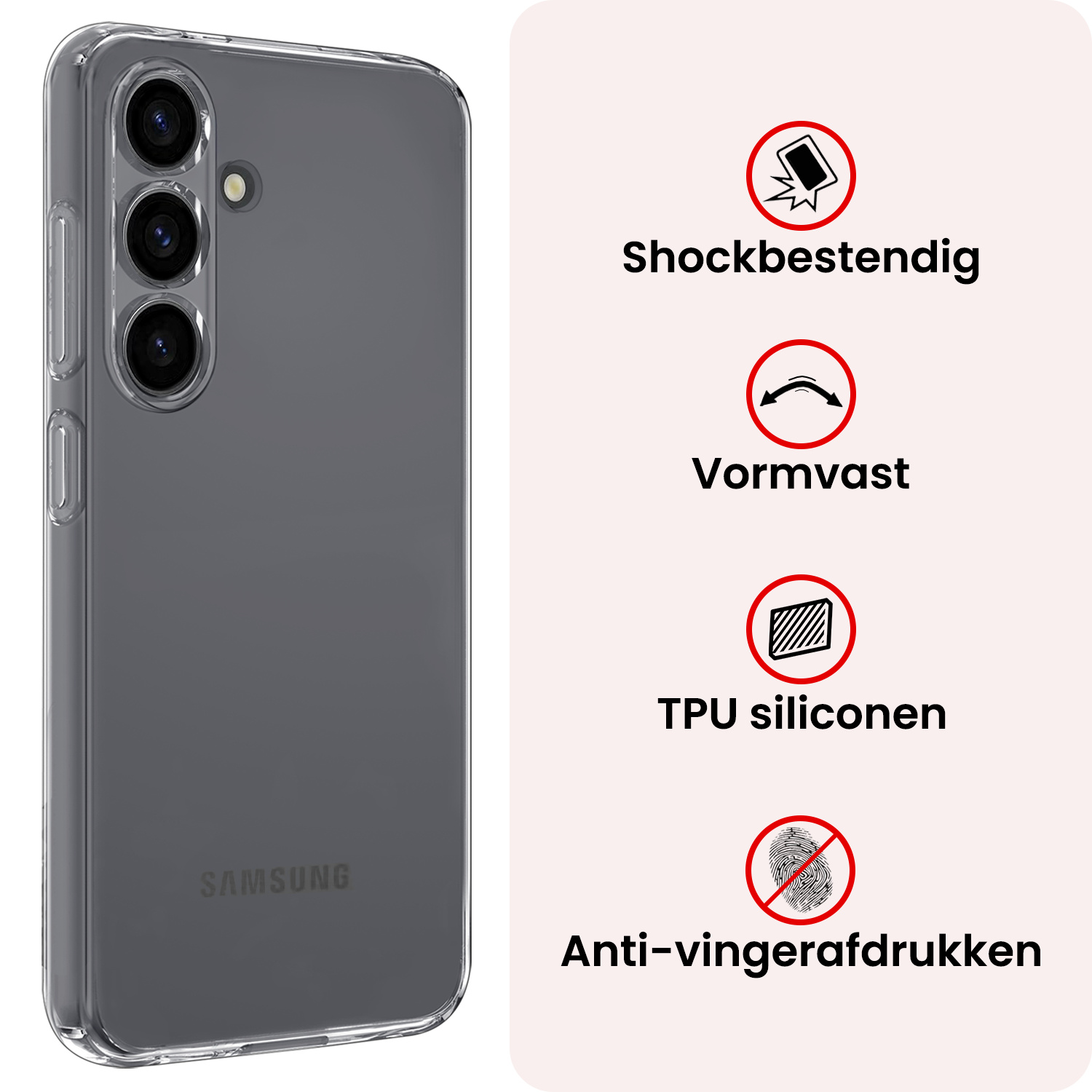 NoXx NoXx Samsung Galaxy S26 FE Hoesje Siliconen - Transparant